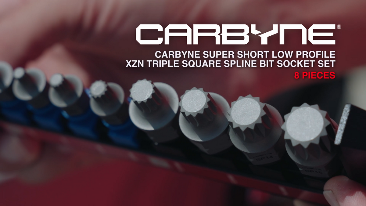 CARBYNE Super Short XZN Triple Square Socket Bit Set - 8 Piece