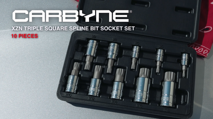 クライテン CARBYNE 10 Piece XZN Triple Square Spline Bit Socket Set, S2 Steel