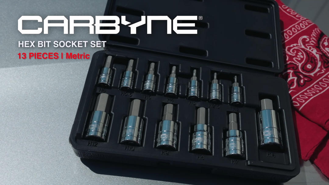 CARBYNE Hex Bit Socket Set - 13 Piece, Metric, 2mm - 14mm | S2 Steel