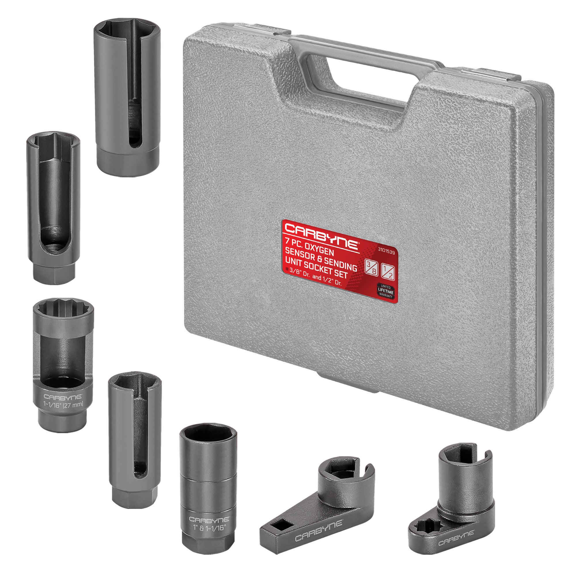 CARBYNE 7 Piece Oxygen Sensor & Sending Unit Socket Set - Carbyne Tools