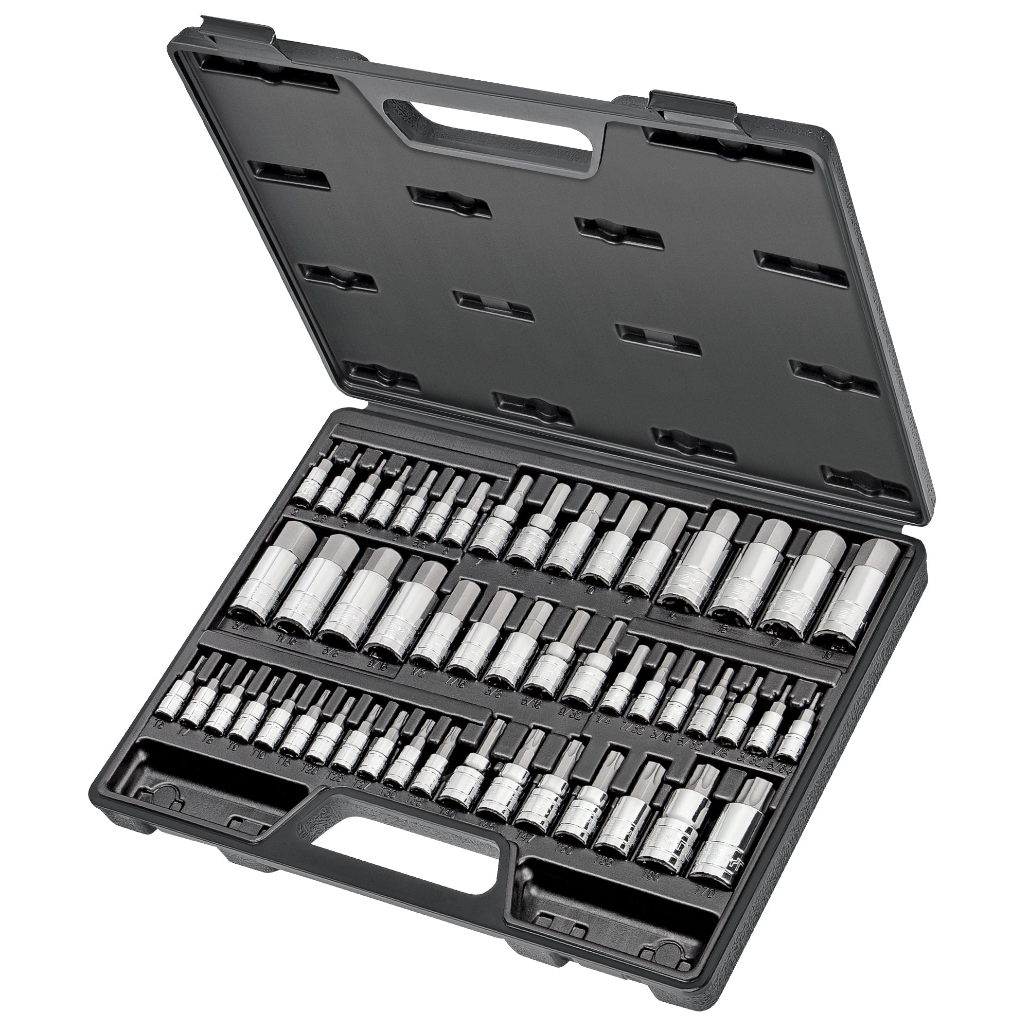 CARBYNE 50 Piece Master Torx, SAE Hex & Metric Hex Bit Socket Set, S2 Steel Bits | Torx, SAE & Metric - Carbyne Tools