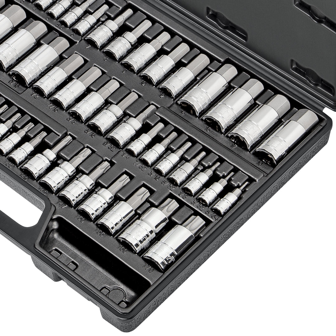 CARBYNE 50 Piece Master Torx, SAE Hex & Metric Hex Bit Socket Set, S2 Steel Bits | Torx, SAE & Metric - Carbyne Tools