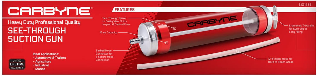 CARBYNE Suction Gun - See-Through, Heavy Duty Professional Quality - Carbyne Tools