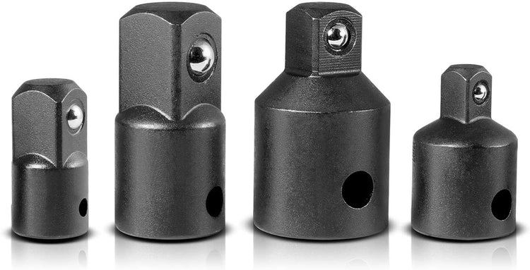 CARBYNE Impact Adapter and Reducer Set - 4 Piece, Chrome Vanadium Steel - Carbyne Tools