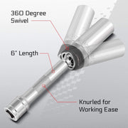 CARBYNE Spark Plug Socket, 9/16 inch, Magnetic Swivel, 6 inch Length - Carbyne Tools