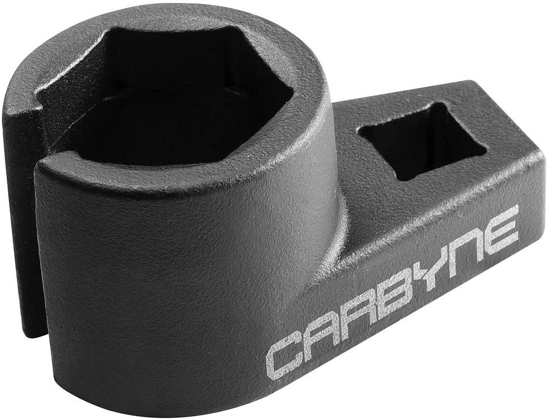 CARBYNE Offset Oxygen Sensor (O2) Socket, 7/8 inch (22mm) | 3/8 inch Drive | Chrome Molybdenum Steel | Wire Gate Prevents Damage to Wires - Carbyne Tools