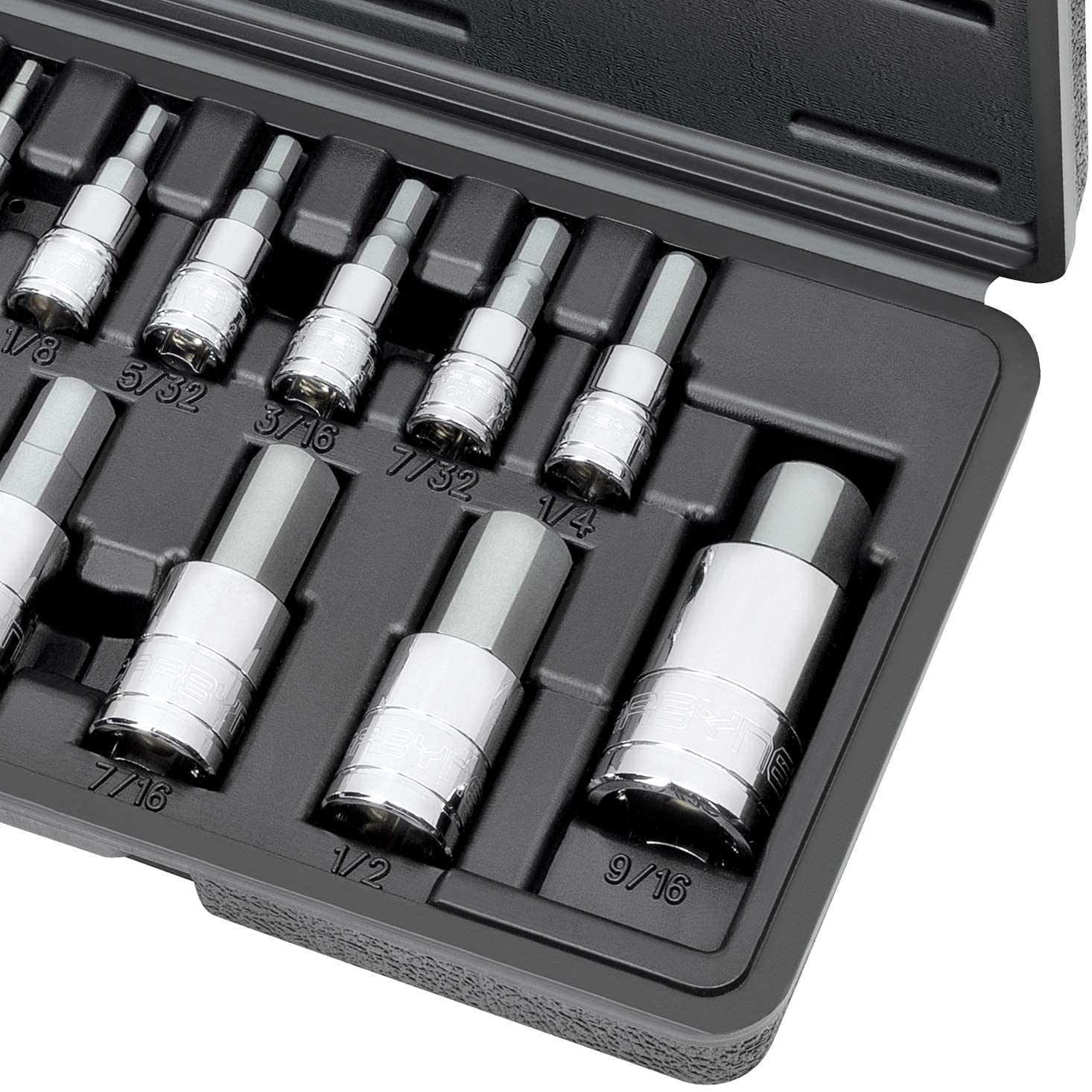 CARBYNE Hex Bit Socket Set - 14 Piece, SAE, S2 Steel | 1/4", 3/8" & 1/2" Drive - Carbyne Tools