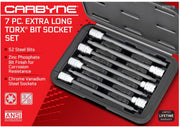CARBYNE Extra Long Bit Socket Set - 7 Piece, Torx, S2 Steel Bits | 3/8" Drive, T-10 to T-40 - Carbyne Tools