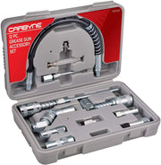 CARBYNE Grease Gun Accessory Set - 12 Piece | All-in-One Set Includes Couplers, Nozzles, Adapters and Flex Hose - Carbyne Tools