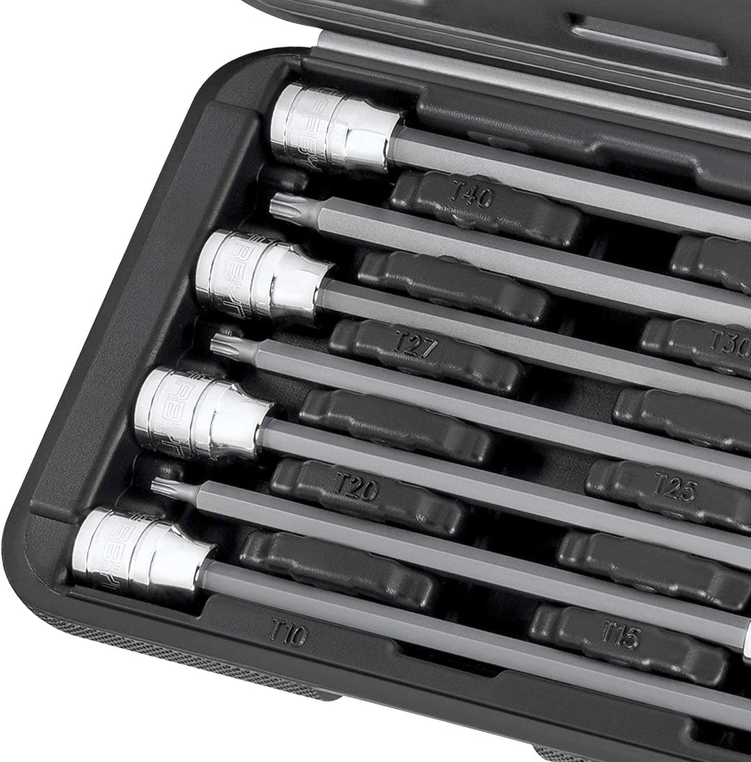 CARBYNE Extra Long Bit Socket Set - 7 Piece, Torx, S2 Steel Bits | 3/8" Drive, T-10 to T-40 - Carbyne Tools