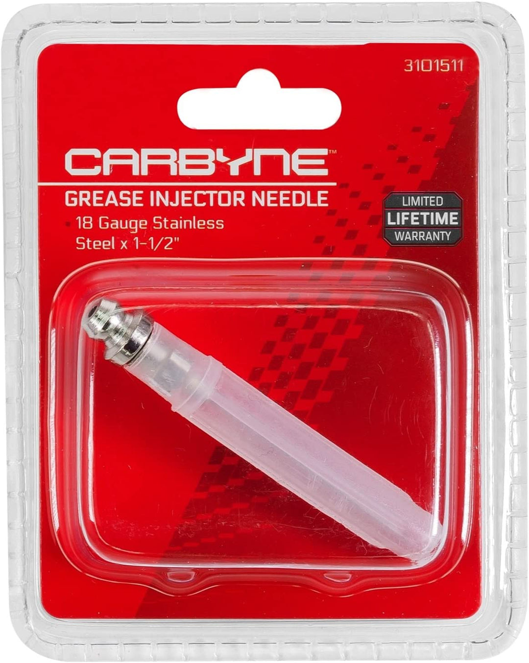 CARBYNE Grease Injector Needle, 1-1/2 inch Long, 18 Gauge, Stainless Steel - Carbyne Tools