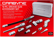 CARBYNE Grease Gun Accessory Set - 12 Piece | All-in-One Set Includes Couplers, Nozzles, Adapters and Flex Hose - Carbyne Tools