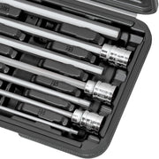 CARBYNE Extra Long Hex Bit Socket Set - 7 Piece, Metric, S2 Steel Bits | 3/8" Drive, 3mm to 10mm - Carbyne Tools