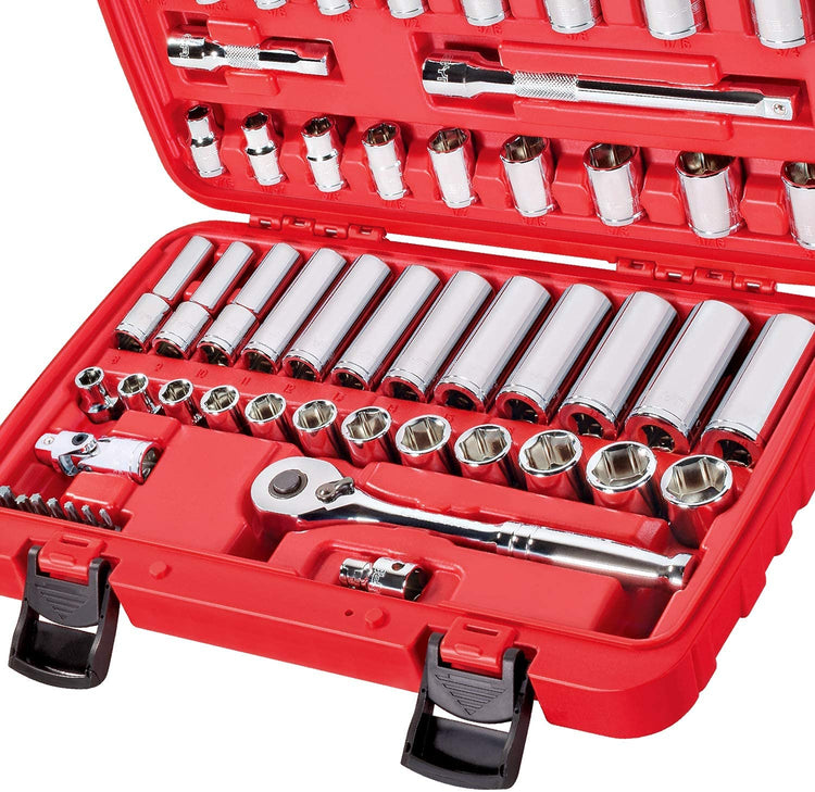 CARBYNE Socket Set - 55 Piece, 3/8" Drive | SAE & Metric, Chrome Vanadium Steel, 6 Point - Carbyne Tools